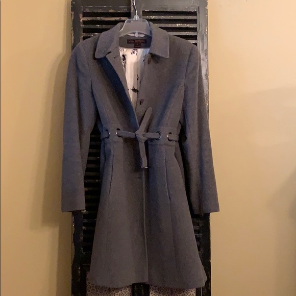 Via Spiga grey wool, lined, belted coat. - Picture 2 of 4